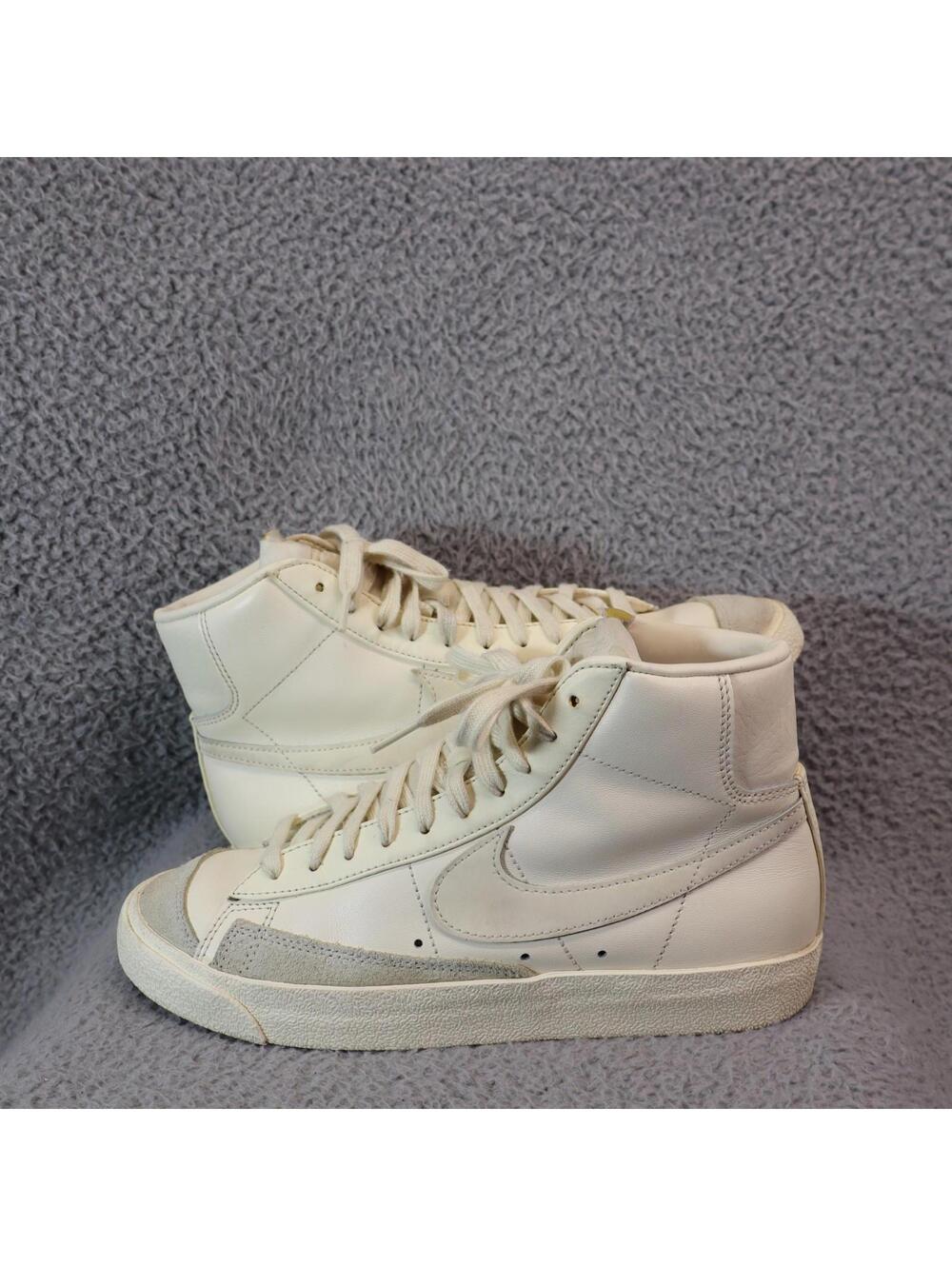 Nike Blazer Mid '77 Womens 8.5 Off White Leather Shoes